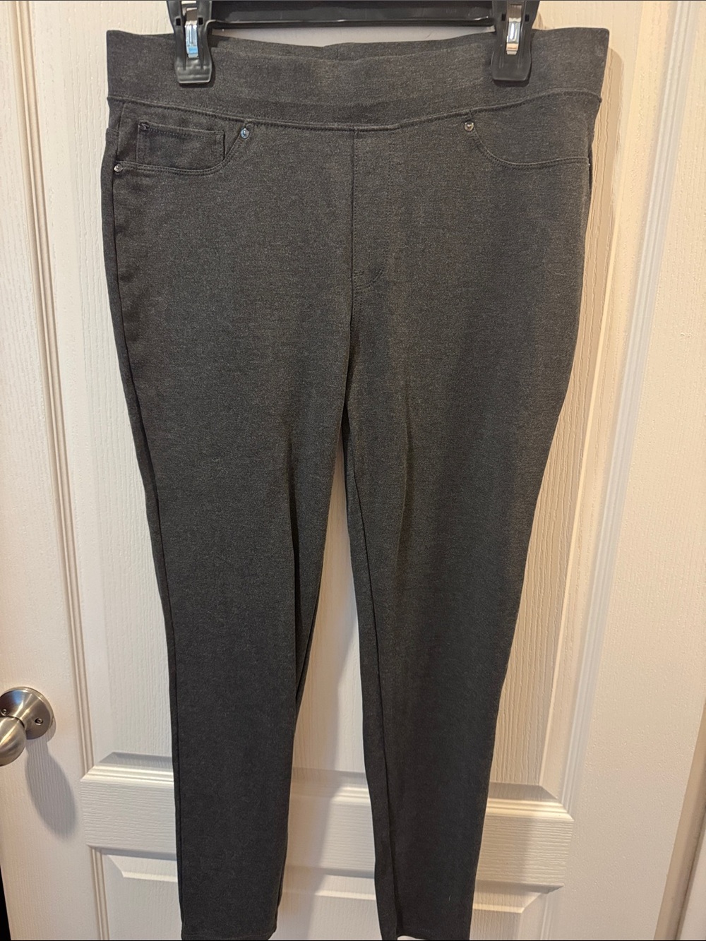 Seven7 Dark Charcoal Skinny Ponte Pants